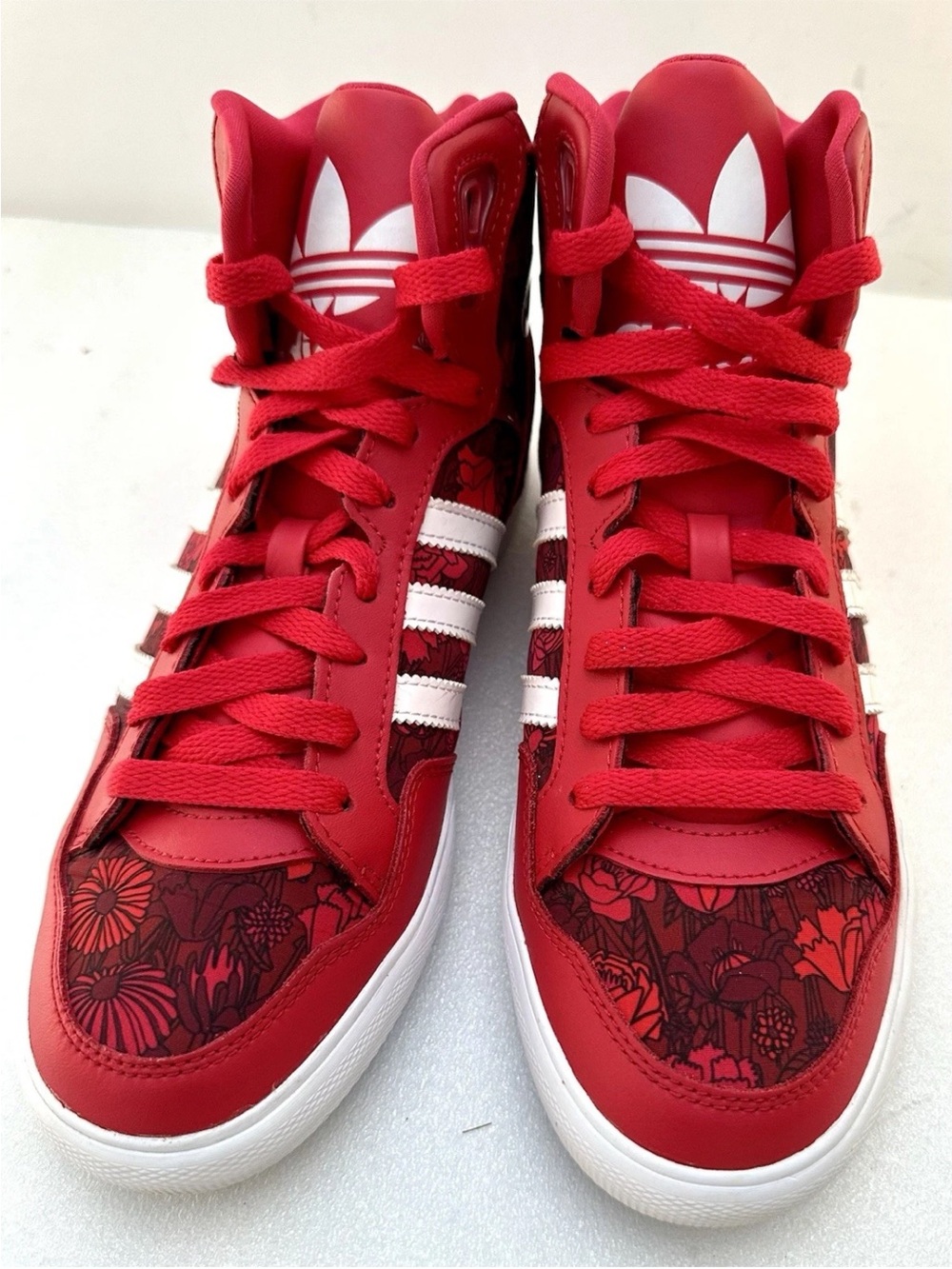 Adidas Extaball Red Flower Power Basketball Sneakers Sz 7 PRISTINE CONDITION!